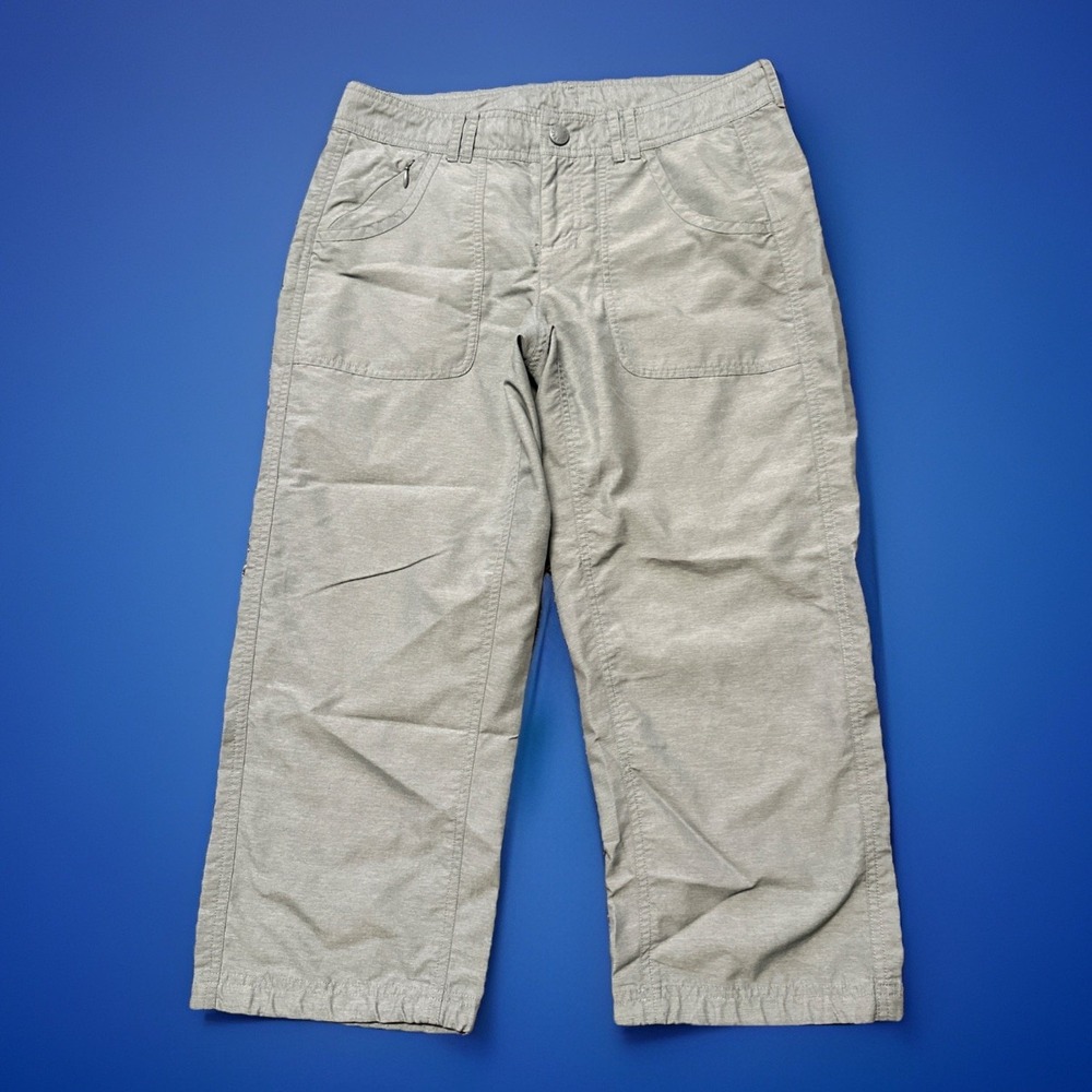 North Face Pants Women 4 Gray Capri Horizon 2.0 Nylon Hiking Gorpcore Camping